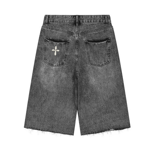 Men’s Vintage Wide Leg Denim Shorts