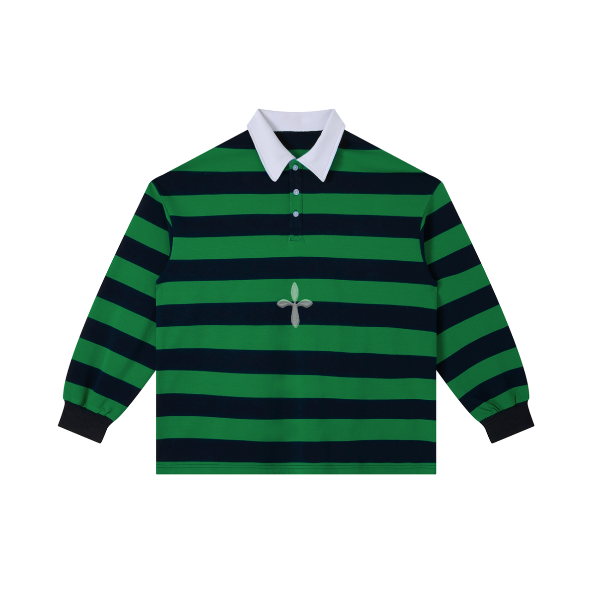 Color Block Stripe Polo Shirt