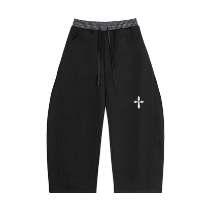 Plaid Waistband Barrel Sweatpants