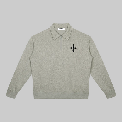 Boxy Quarter-Zip Sweatshirt